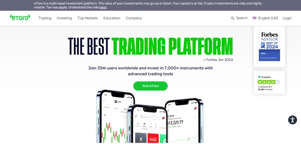 eToro: A Leading Social Trading Platform for All Skill Levels